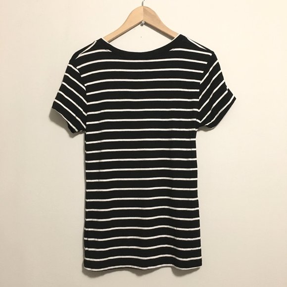 B&W Sailor Stripe Rayon Fitted Tee - Picture 2 of 16